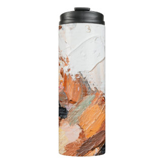Makro. Abstrakte Kunst. Ausdrucksvolles, geprägtes Thermosbecher