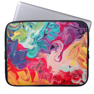 Makro aus verschiedenen Ölfarben nah. farbe Laptopschutzhülle