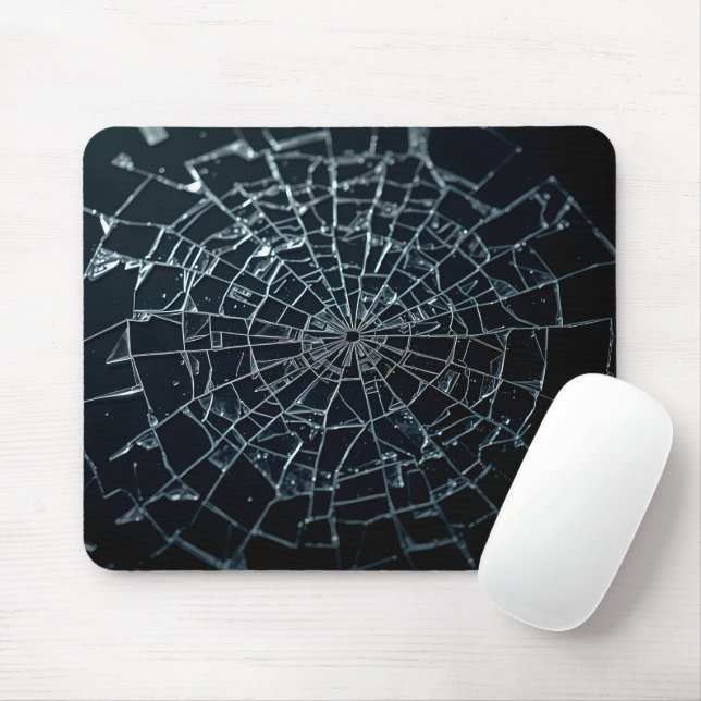 Makro aus zerbrochenem Glass Mousepad (Mit Mouse)
