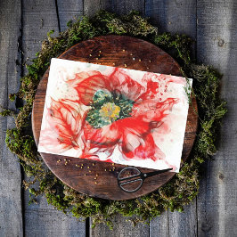 Makro-Blossom in ausgeblendetem Rot Seidenpapier