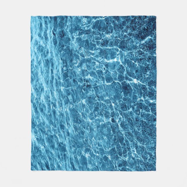 Makro Bubbling Blue Sea Foto Fleecedecke (Vorderseite)