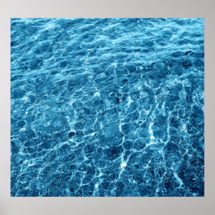 Makro Bubbling Blue Sea Foto Poster