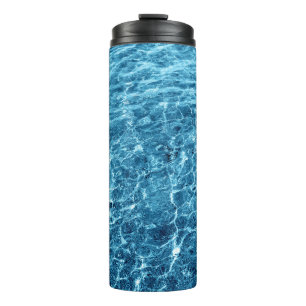 Makro Bubbling Blue Sea Foto Thermosbecher