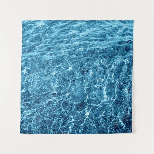Makro Bubbling Blue Sea Foto Wandteppich (Vorderseite)