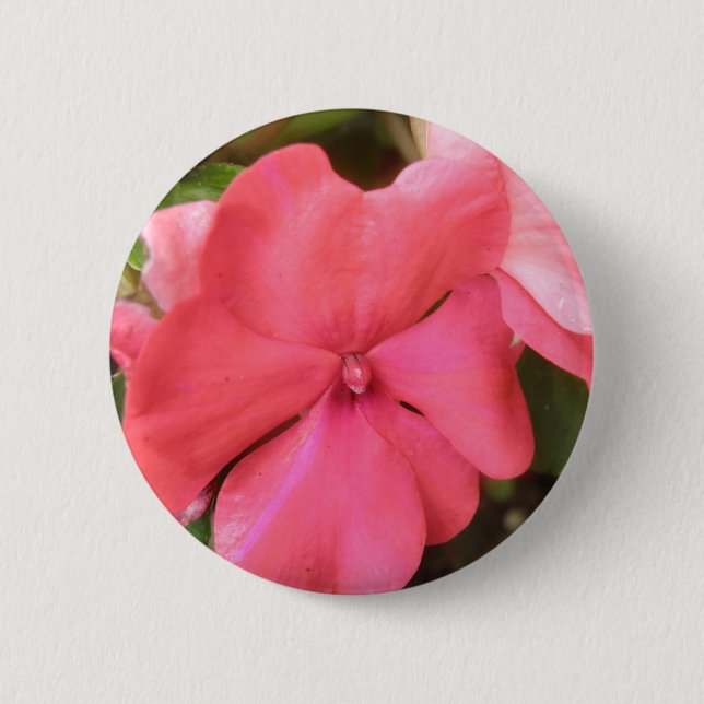 Makro-Button für die rosa Eingeweihte Blume Button (Vorderseite)