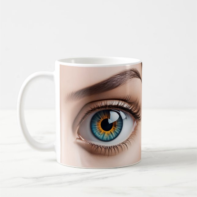 Makro der weiblichen Augen Kaffeetasse (Links)