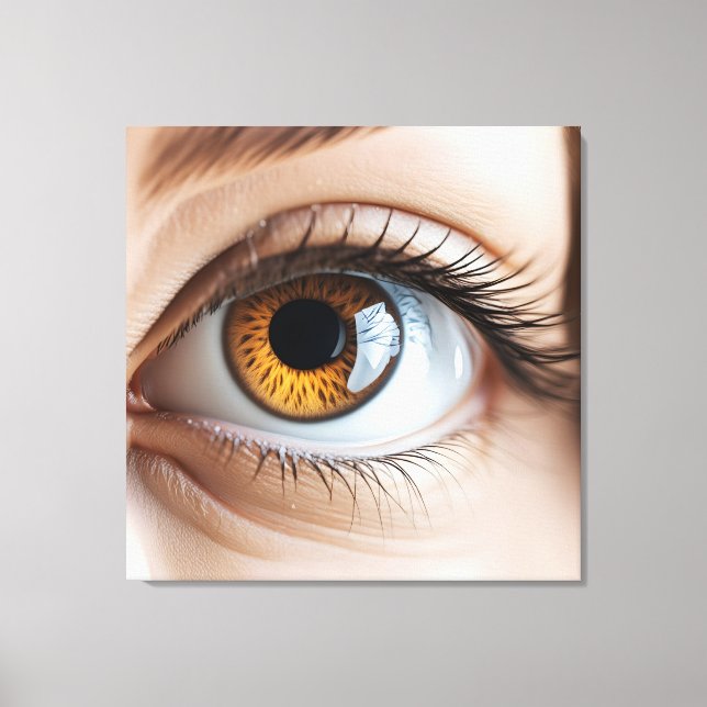Makro der weiblichen Augen Leinwanddruck (Vorderseite)