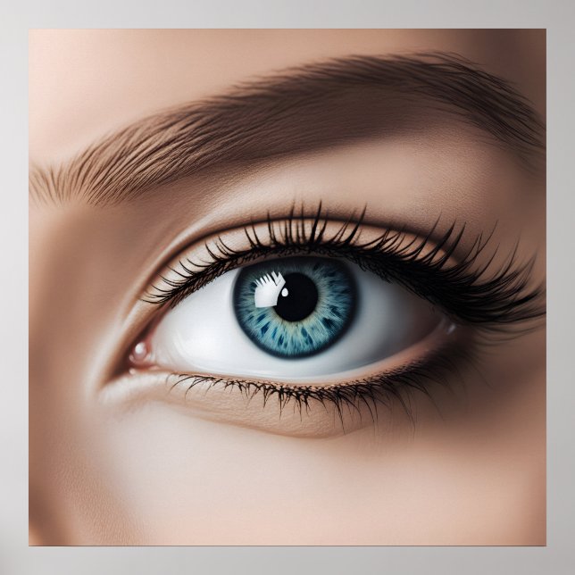 Makro der weiblichen Augen Poster (Vorne)