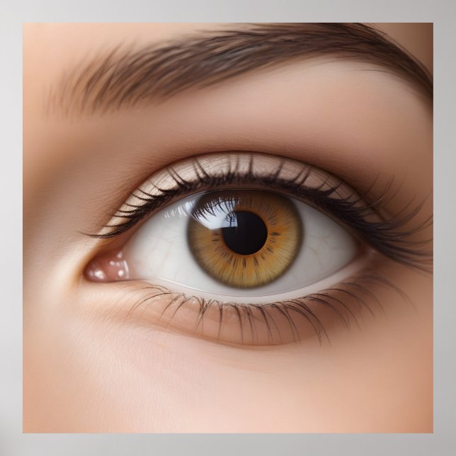 Makro der weiblichen Augen Poster (Vorne)