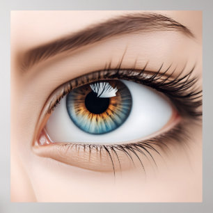 Makro der weiblichen Augen Poster