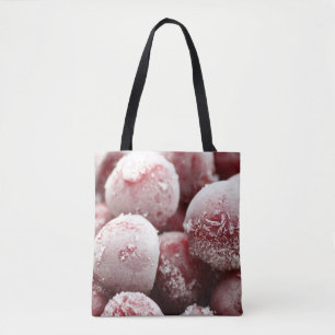 Makro gefrorene Beeren, Nahtextur. Tasche