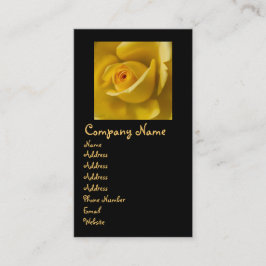 Makro gelbe Rose Visitenkarte