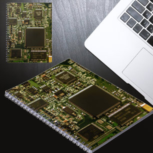 Makro-Grün Leiterplatte   PCB-Foto Notizblock