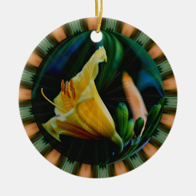 Makro Lily Blume Art Collection Keramikornament (Vorne)