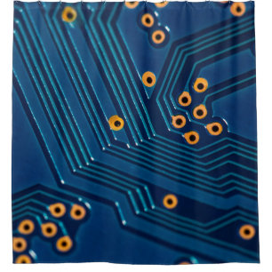 Makro-nah-up-Ansicht der elektronischen Hauptplati Duschvorhang