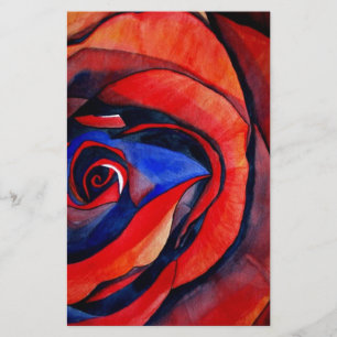 Makro-rote Rose abstrakte Kunstmalerei