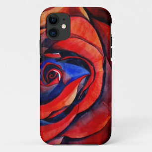 Makro-rote Rose abstrakte Kunstmalerei Case-Mate iPhone Hülle