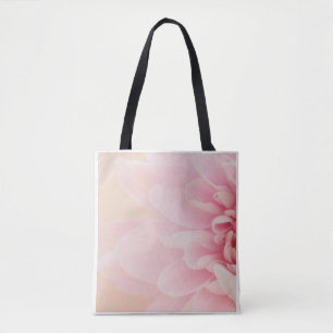 Makro Soft Pink Dahlia-Blütenfotografie Tasche