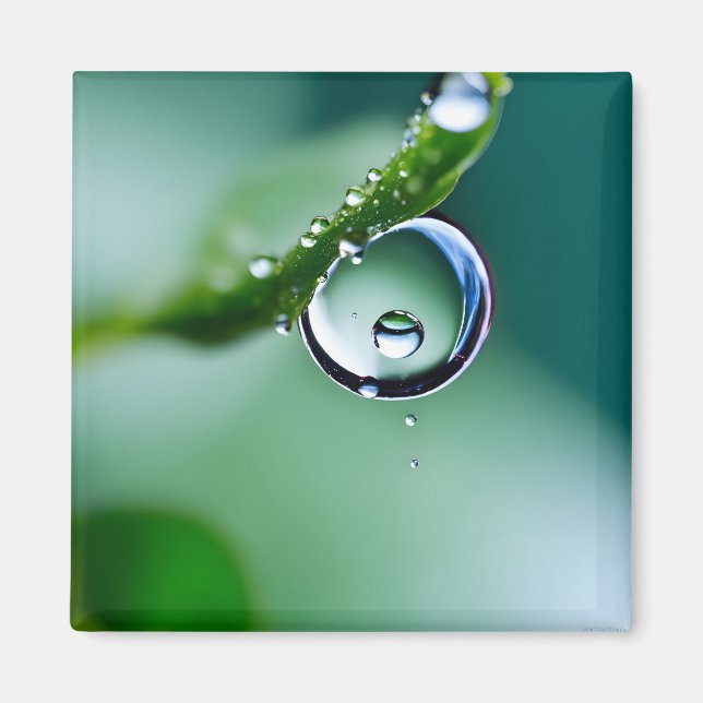 Makro-Wassertropfen Magnet (Vorne)