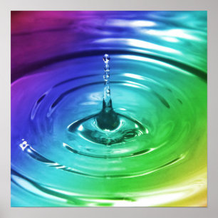 Makro-Wassertropfen Poster