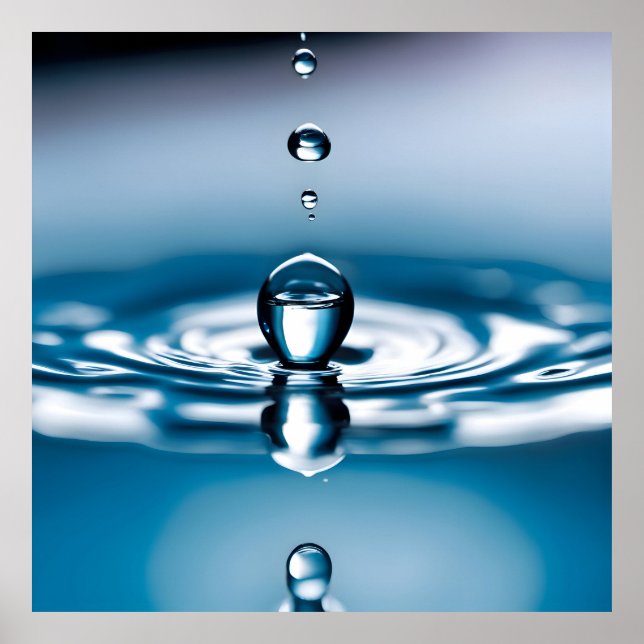 Makro-Wassertropfen Poster (Vorne)