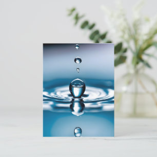 Makro-Wassertropfen Postkarte