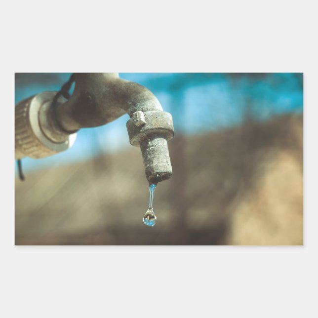 Makro-Wassertropfen Rechteckiger Aufkleber (Vorderseite)