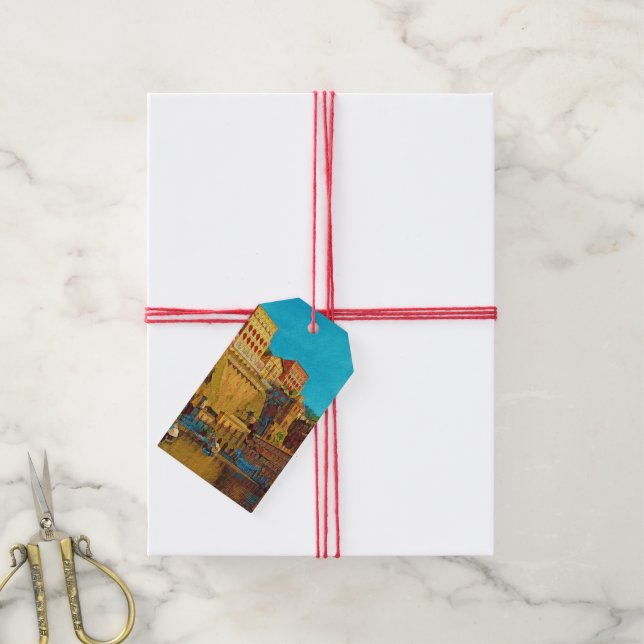 Makroaufnahme der Patrone - Geschenkanhänger (Mit Garn)