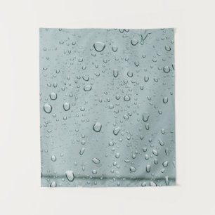 Makroaufnahme von Wassertropfen Wandteppich