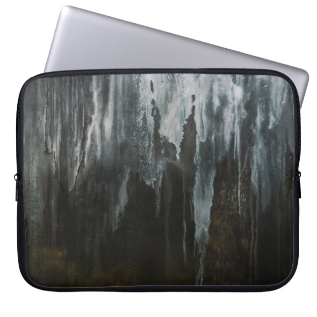 Makrofotografie der Eisbildung Laptopschutzhülle (Vorderseite)