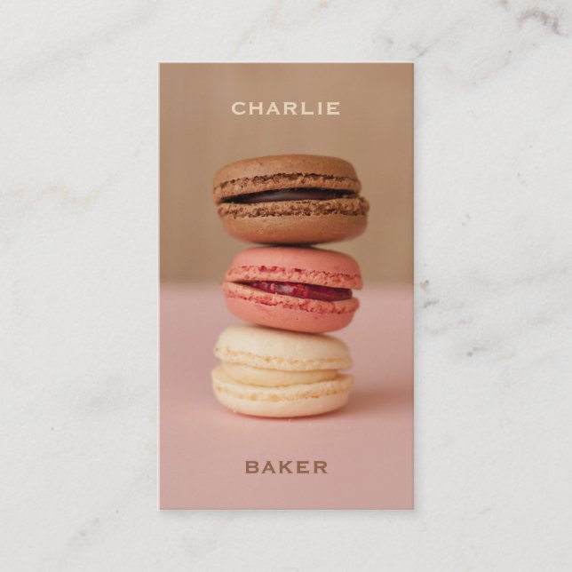 Makronen/Macarons kundenspezifische Visitenkarte (Vorderseite)