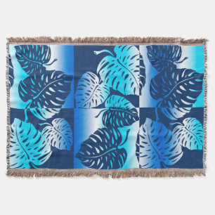 Makua Monstera Hawaiian gestreifte Blend Decken