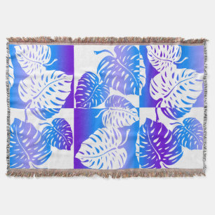 Makua Monstera Hawaiian gestreifte Blend-Decken Decke