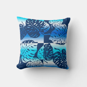 Makua Monstera Hawaiian Streifen-Mischung Kissen
