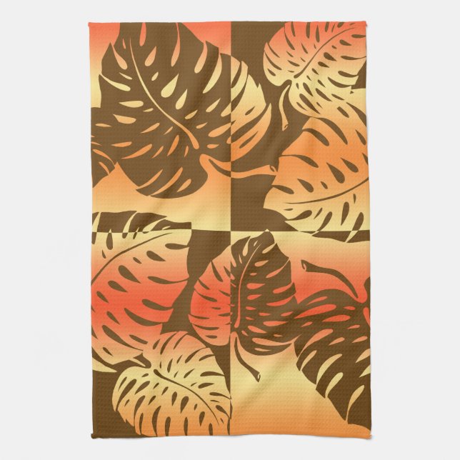 Makua Monstera Hawaiian Stripe Blend Küchentuch (Vertikal)