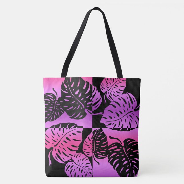 Makua Monstera Tropical Hawaiian Blend Beach Bag Tasche (Vorderseite)