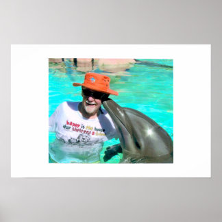 Mal-Delphin-Kuss Poster