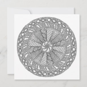 MAL DIR DEIN EIGENES Mandala-Häkelquadrat Karte