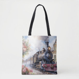Mal Landschaft mit einem viktorianischen Zug Tasche