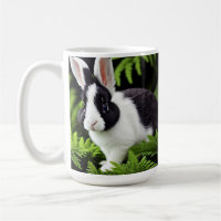 Mal Le Lapin Noir Et Blanc, Mug