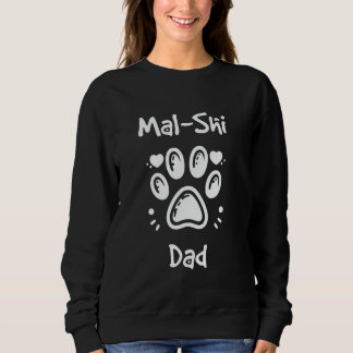 Mal-Shi Vater Maltese Shih Tzu Mischlings Hund Bes Sweatshirt