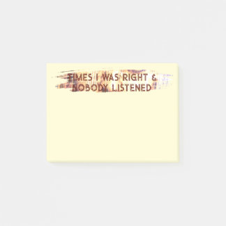 MAL WURDE ICH RECHT BEHALTEN POST-IT KLEBEZETTEL