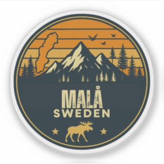 Malå, Schweden Schweden Aufkleber