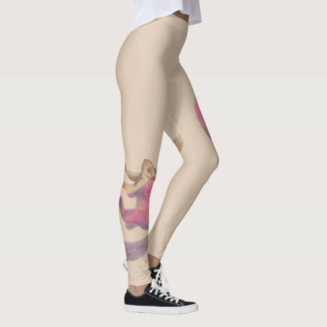 Malabar Riesenscheißchen Artwork Illustriert Leggings (Rechts)