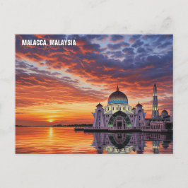 Malacca Straits Mosque Malaysia Postcard Postkarte
