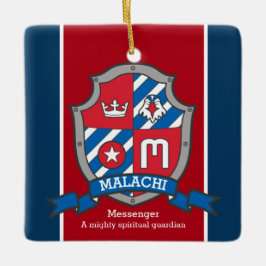 Malachi Name bedeutet Wappen Adlerroter Brauch Keramikornament