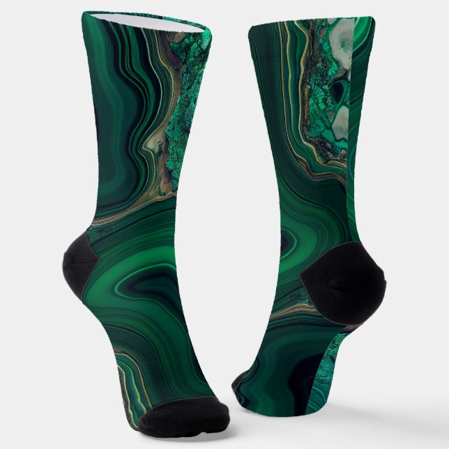 Malachit Cu6CO3(OH)2 Socken (Gewinkelt)