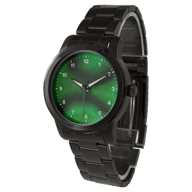 Malachite Armbanduhr (Schrägansicht)