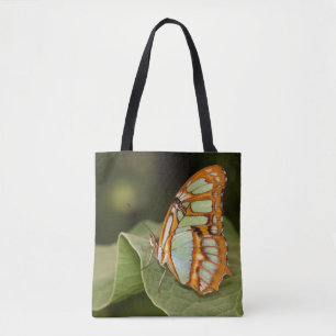 Malachite Butterfly auf einem Blatt Tasche