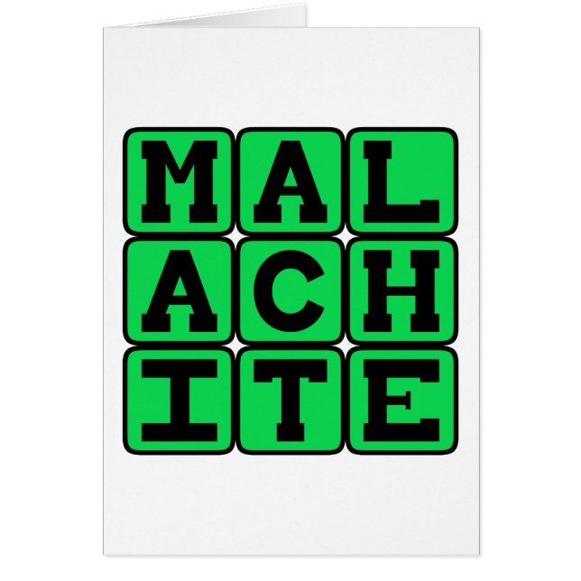 Malachite, couleur verte (Devant)